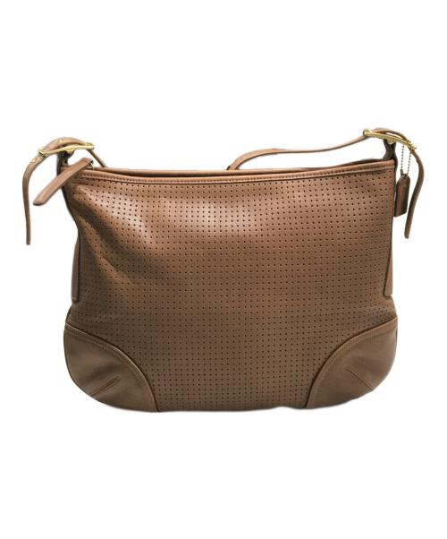 COACH（コーチ）COACH (コーチ) レザーパンチングワンショルダーバッグ ブラウンの古着・服飾アイテム