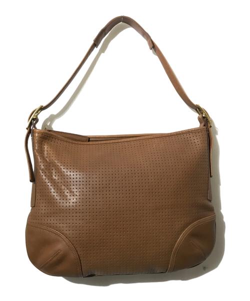 COACH（コーチ）COACH (コーチ) レザーパンチングワンショルダーバッグ ブラウンの古着・服飾アイテム