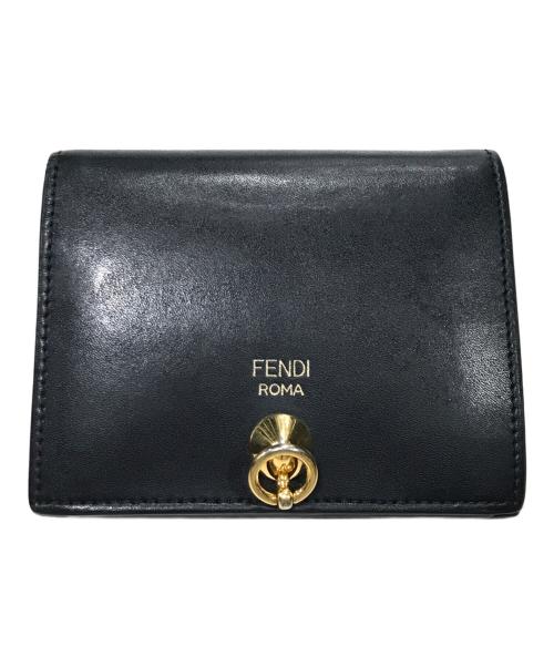 FENDI（フェンディ）FENDI (フェンディ) バイザウェイ2つ折り財布 ブラックの古着・服飾アイテム