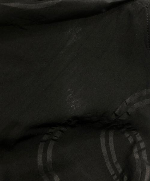 yohji yamamoto+noir（ヨウジヤマモトプリュスノアール）yohji yamamoto+noir (ヨウジヤマモトプリュスノアール) シルクサークルプリントロングワンピース ブラック サイズ:Ｍの古着・服飾アイテム