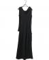 yohji yamamoto+noir (ヨウジヤマモトプリュスノアール) シルクサークルプリントロングワンピース ブラック サイズ:Ｍ：20000円