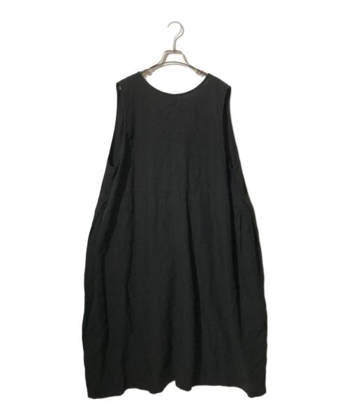 nest Robe（ネストローブ）nest Robe (ネストローブ) リネンノースリーブワンピース ブラック サイズ:Freeの古着・服飾アイテム