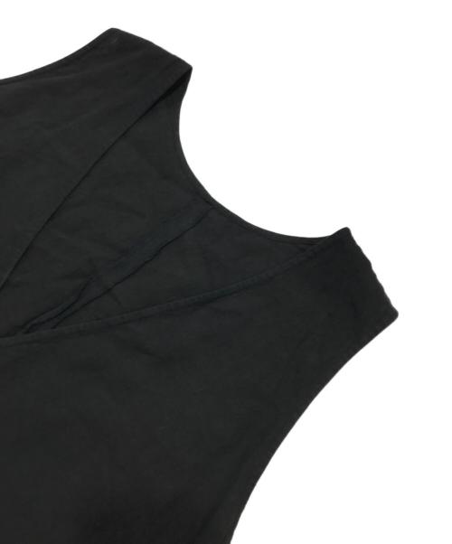 nest Robe（ネストローブ）nest Robe (ネストローブ) リネンノースリーブワンピース ブラック サイズ:Freeの古着・服飾アイテム