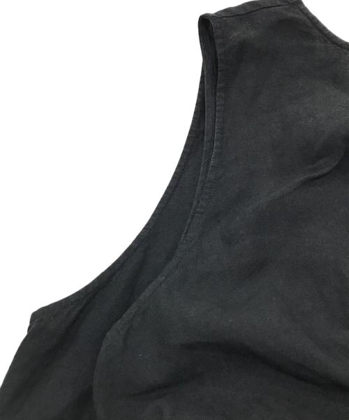 nest Robe（ネストローブ）nest Robe (ネストローブ) リネンノースリーブワンピース ブラック サイズ:Freeの古着・服飾アイテム