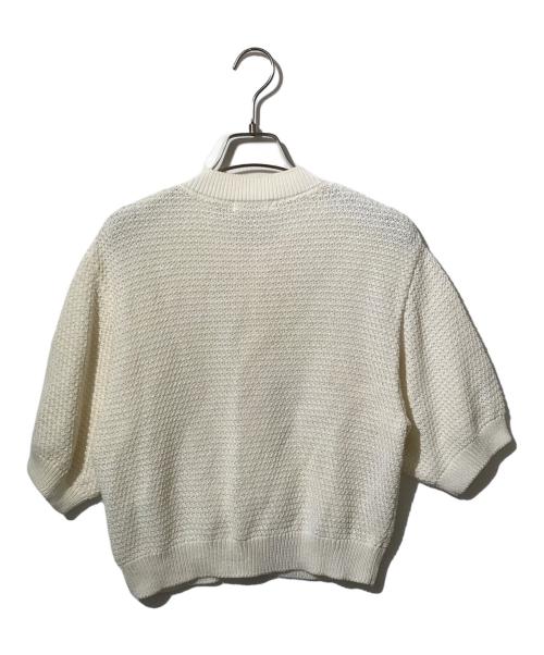 MACPHEE（マカフィー）MACPHEE (マカフィー) ギマコットン ハーフスリーブカーディガン アイボリー サイズ:Ｓの古着・服飾アイテム