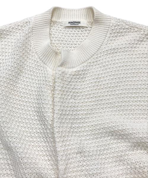 MACPHEE（マカフィー）MACPHEE (マカフィー) ギマコットン ハーフスリーブカーディガン アイボリー サイズ:Ｓの古着・服飾アイテム