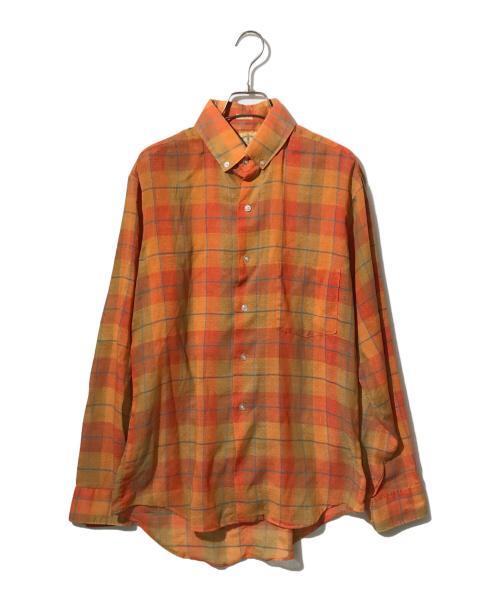 TOWN CRAFT（タウンクラフト）TOWN CRAFT (タウンクラフト) チェックシャツ オレンジ サイズ:Ｍの古着・服飾アイテム
