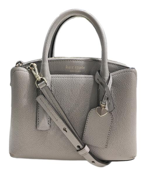 Kate Spade（ケイトスペード）Kate Spade (ケイトスペード) マルゴーミディアムサッチェルバッグ グレーの古着・服飾アイテム