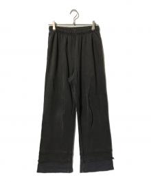 PERVERZE（パーバーズ）の古着「Step Layered Sweat Pants Black」｜ブラウン