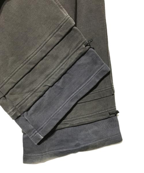 PERVERZE（パーバーズ）PERVERZE (パーバーズ) Step Layered Sweat Pants Black ブラウン サイズ:Mの古着・服飾アイテム