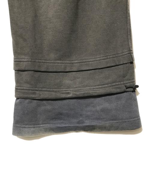 PERVERZE（パーバーズ）PERVERZE (パーバーズ) Step Layered Sweat Pants Black ブラウン サイズ:Mの古着・服飾アイテム