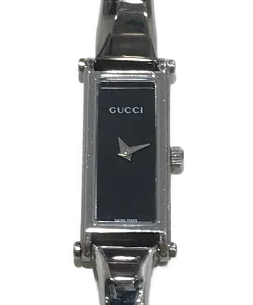 GUCCI（グッチ）GUCCI (グッチ) バングルウォッチ ブラックの古着・服飾アイテム