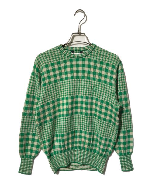 Christian Dior Sports（クリスチャン ディオールスポーツ）Christian Dior Sports (クリスチャン ディオールスポーツ) チェック柄ニット グリーン サイズ:Mの古着・服飾アイテム