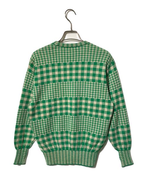 Christian Dior Sports（クリスチャン ディオールスポーツ）Christian Dior Sports (クリスチャン ディオールスポーツ) チェック柄ニット グリーン サイズ:Mの古着・服飾アイテム