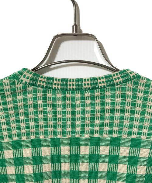 Christian Dior Sports（クリスチャン ディオールスポーツ）Christian Dior Sports (クリスチャン ディオールスポーツ) チェック柄ニット グリーン サイズ:Mの古着・服飾アイテム