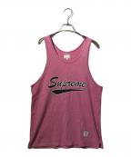 SUPREMEシュプリーム）の古着「SCRIPT TANK TOP」｜ピンク