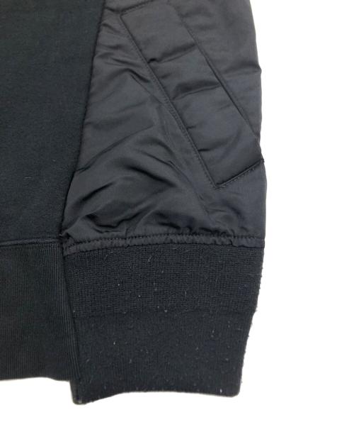 sacai（サカイ）sacai (サカイ) Sponge Sweat MA-1 Zip Hoodie/フーディージャケット ブラック サイズ:2の古着・服飾アイテム