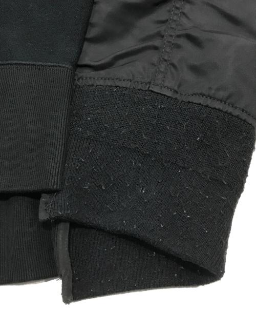 sacai（サカイ）sacai (サカイ) Sponge Sweat MA-1 Zip Hoodie/フーディージャケット ブラック サイズ:2の古着・服飾アイテム