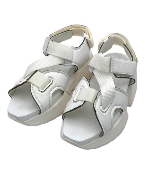 MM6 Maison Margiela（エムエムシックスメゾンマルジェラ）MM6 Maison Margiela (エムエムシックスメゾンマルジェラ) プラットフォームサンダル ホワイト サイズ:37の古着・服飾アイテム