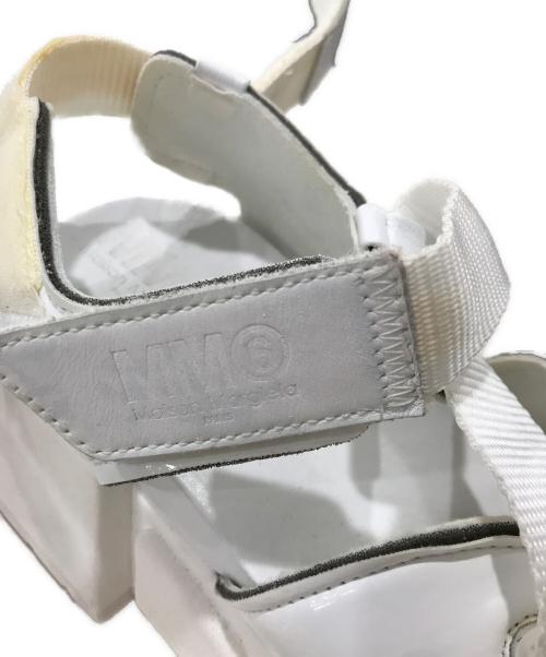 MM6 Maison Margiela（エムエムシックスメゾンマルジェラ）MM6 Maison Margiela (エムエムシックスメゾンマルジェラ) プラットフォームサンダル ホワイト サイズ:37の古着・服飾アイテム