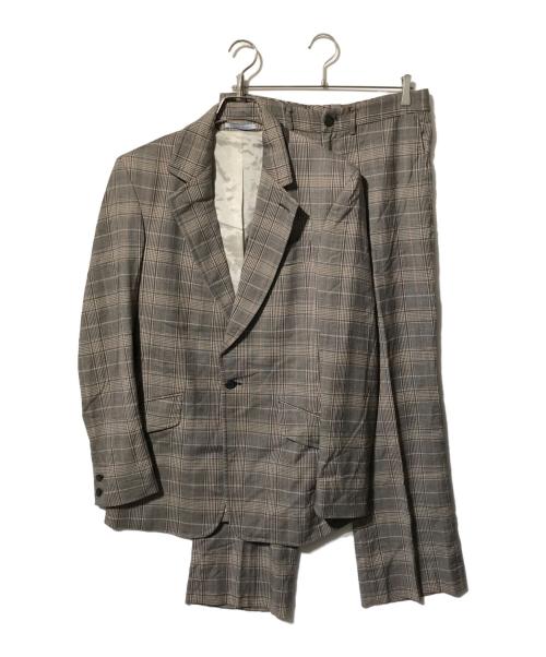 Vivienne Westwood man（ヴィヴィアン ウェストウッド マン）Vivienne Westwood man (ヴィヴィアン ウェストウッド マン) チェックセットアップスーツ ブラウン サイズ:50の古着・服飾アイテム