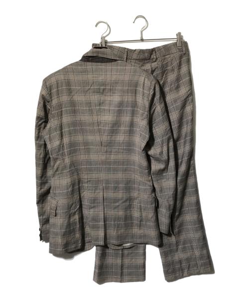 Vivienne Westwood man（ヴィヴィアン ウェストウッド マン）Vivienne Westwood man (ヴィヴィアン ウェストウッド マン) チェックセットアップスーツ ブラウン サイズ:50の古着・服飾アイテム