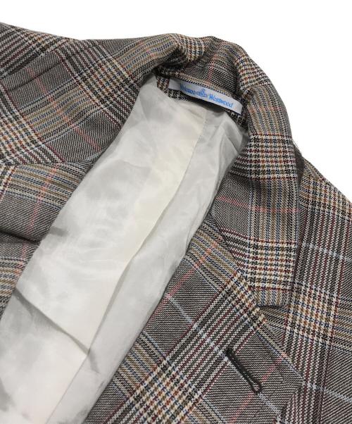 Vivienne Westwood man（ヴィヴィアン ウェストウッド マン）Vivienne Westwood man (ヴィヴィアン ウェストウッド マン) チェックセットアップスーツ ブラウン サイズ:50の古着・服飾アイテム