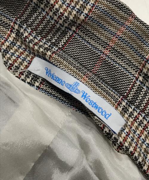 Vivienne Westwood man（ヴィヴィアン ウェストウッド マン）Vivienne Westwood man (ヴィヴィアン ウェストウッド マン) チェックセットアップスーツ ブラウン サイズ:50の古着・服飾アイテム