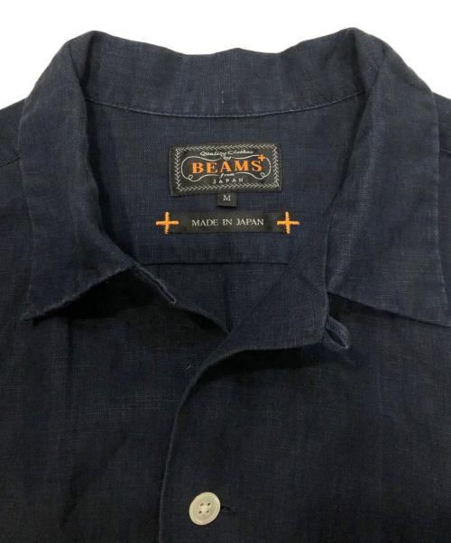 BEAMS（ビームス）BEAMS (ビームス) オープンカラー リネンシャツ ネイビー サイズ:Mの古着・服飾アイテム