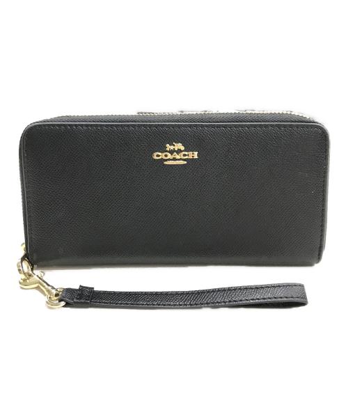 COACH（コーチ）COACH (コーチ) ロング ジップ アラウンド ウォレット ブラックの古着・服飾アイテム