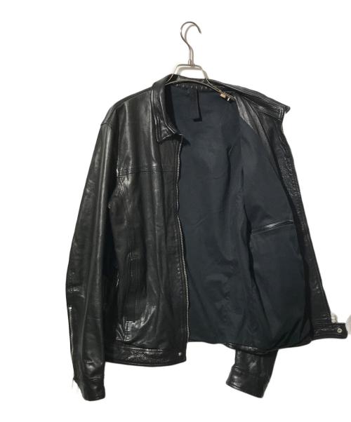 MUSHER（マーシャー）MUSHER (マーシャー) ライダースジャケット ブラック サイズ:Lの古着・服飾アイテム