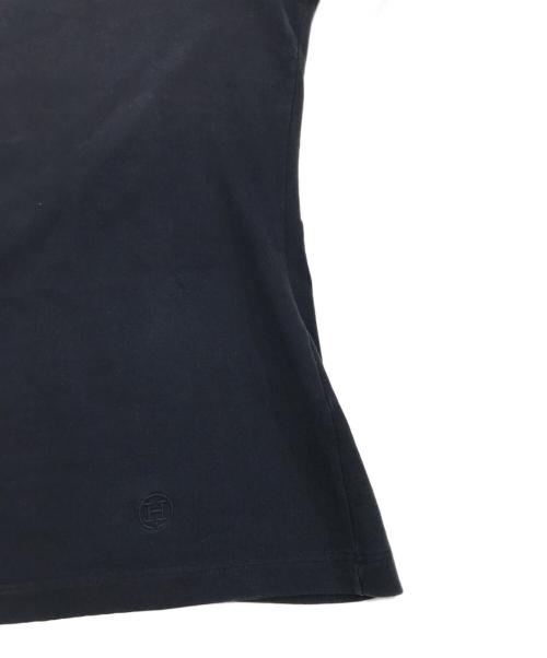 HERMES（エルメス）HERMES (エルメス) 裾ロゴコットンカットソー ブラック サイズ:34の古着・服飾アイテム