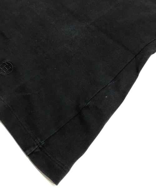 HERMES（エルメス）HERMES (エルメス) 裾ロゴコットンカットソー ブラック サイズ:34の古着・服飾アイテム