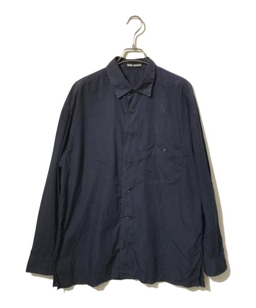 ISSEY MIYAKE（イッセイミヤケ）ISSEY MIYAKE (イッセイミヤケ) コットンシャツ ネイビー サイズ:Ｓの古着・服飾アイテム