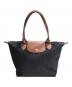 LONGCHAMP（ロンシャン）の古着「オリジナル M ショルダーバッグ」｜ブラック×ブラウン