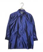 Max Mara WEEK END LINEマックスマーラ ウイークエンドライン）の古着「ロングスリーブシルクシアーシャツ」｜ネイビー