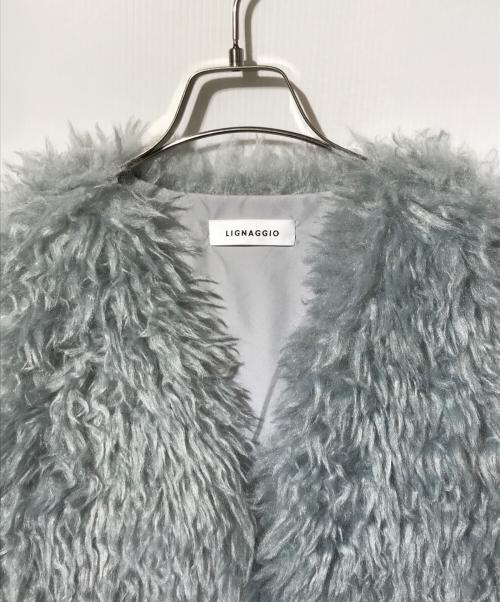 LIGNAGGIO（リナージオ）LIGNAGGIO (リナージオ) フェイクファーロングジレ グレー サイズ:Mの古着・服飾アイテム