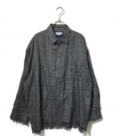 MAISON SPECIAL（メゾンスペシャル）の古着「プライムオーバーレギュラーカラーカットオフシャツ」｜ブラック