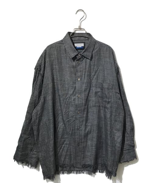 MAISON SPECIAL（メゾンスペシャル）MAISON SPECIAL (メゾンスペシャル) プライムオーバーレギュラーカラーカットオフシャツ ブラック サイズ:1の古着・服飾アイテム