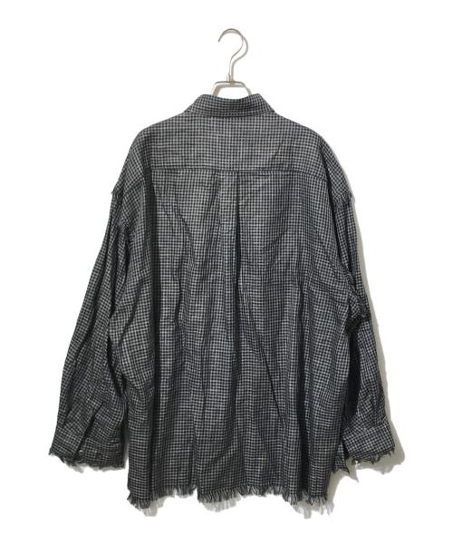 MAISON SPECIAL（メゾンスペシャル）MAISON SPECIAL (メゾンスペシャル) プライムオーバーレギュラーカラーカットオフシャツ ブラック サイズ:1の古着・服飾アイテム