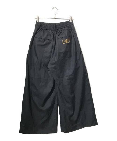 MAISON SPECIAL（メゾンスペシャル）MAISON SPECIAL (メゾンスペシャル) シャンブレーウールワイドパンツ ブラックの古着・服飾アイテム