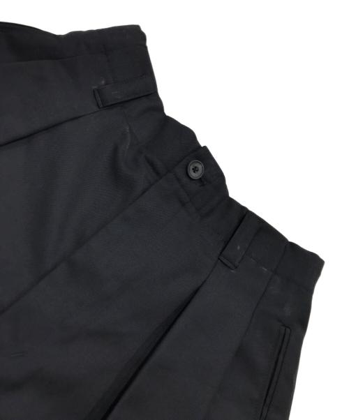 MAISON SPECIAL（メゾンスペシャル）MAISON SPECIAL (メゾンスペシャル) シャンブレーウールワイドパンツ ブラックの古着・服飾アイテム