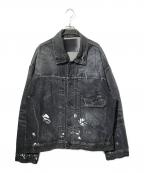 MAISON SPECIALメゾンスペシャル）の古着「Prime-Over Trucker Denim Jacket」｜ブラック