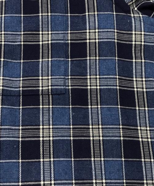 MAISON SPECIAL（メゾンスペシャル）MAISON SPECIAL (メゾンスペシャル) Regular Collar Prime-Over Shirt/長袖柄シャツ ブルー サイズ:1の古着・服飾アイテム