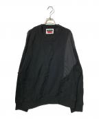 MAISON SPECIALメゾンスペシャル）の古着「Different Material Docking Prime-Over 3D Knit Pullover」｜ブラック