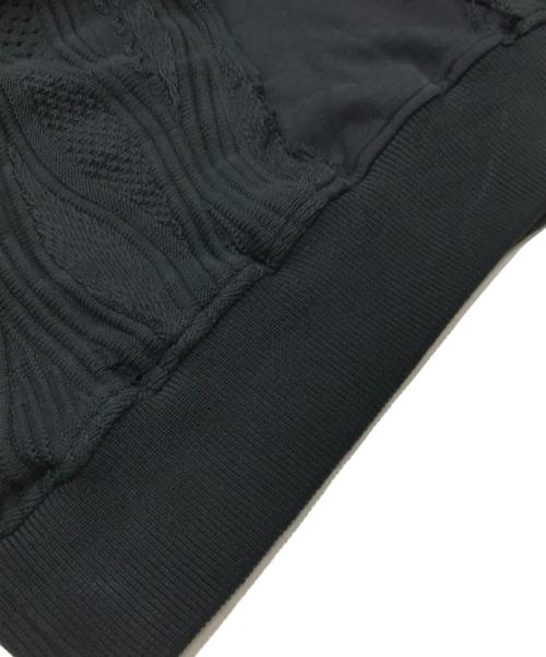 MAISON SPECIAL（メゾンスペシャル）MAISON SPECIAL (メゾンスペシャル) Different Material Docking Prime-Over 3D Knit Pullover ブラック サイズ:1の古着・服飾アイテム