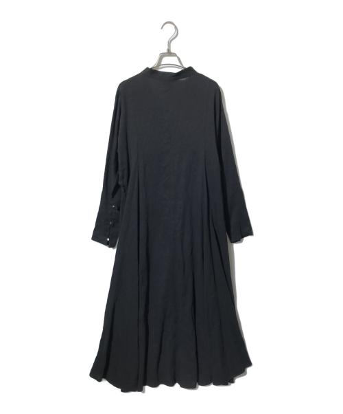 Curensology（カレンソロジー）Curensology (カレンソロジー) リネンミックスマキシワンピース ブラック サイズ:Fの古着・服飾アイテム