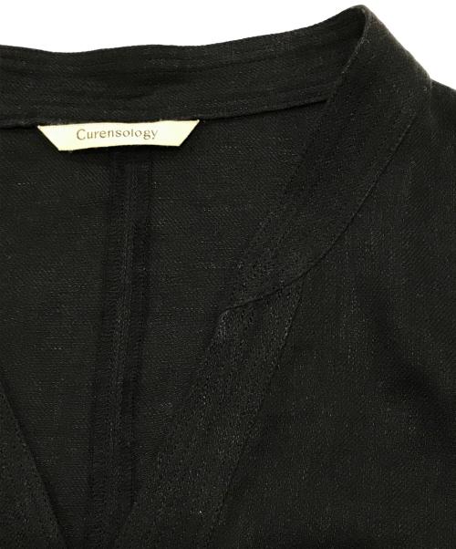 Curensology（カレンソロジー）Curensology (カレンソロジー) リネンミックスマキシワンピース ブラック サイズ:Fの古着・服飾アイテム