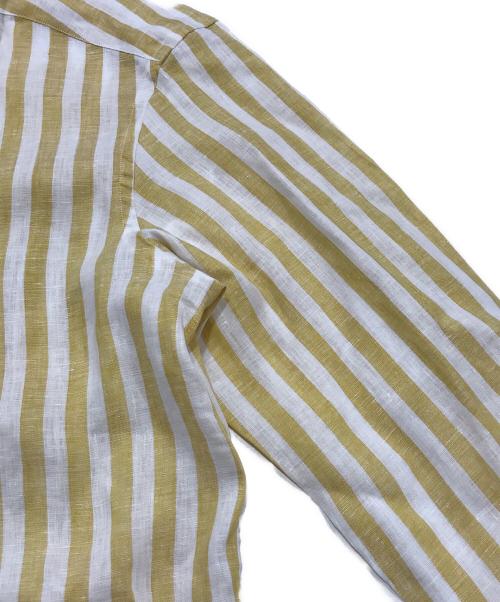 FAIRFAX（フェアファックス）FAIRFAX (フェアファックス) リネンストライプシャツ イエロー サイズ:Mの古着・服飾アイテム