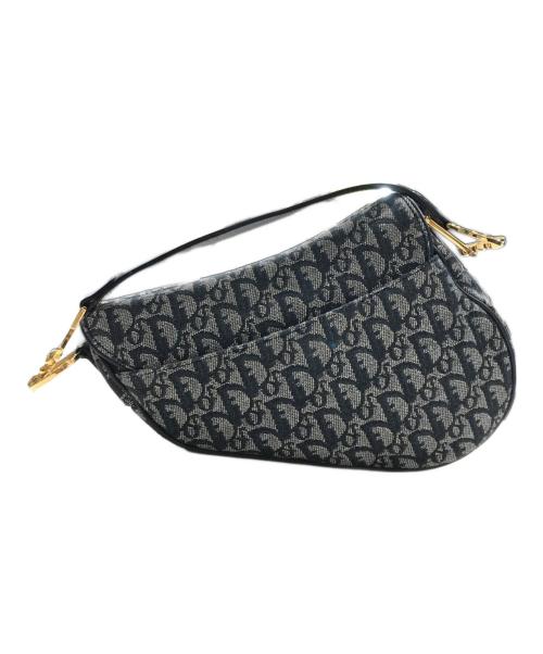 Christian Dior（クリスチャン ディオール）Christian Dior (クリスチャン ディオール) サドルバッグ ブルー×グレーの古着・服飾アイテム
